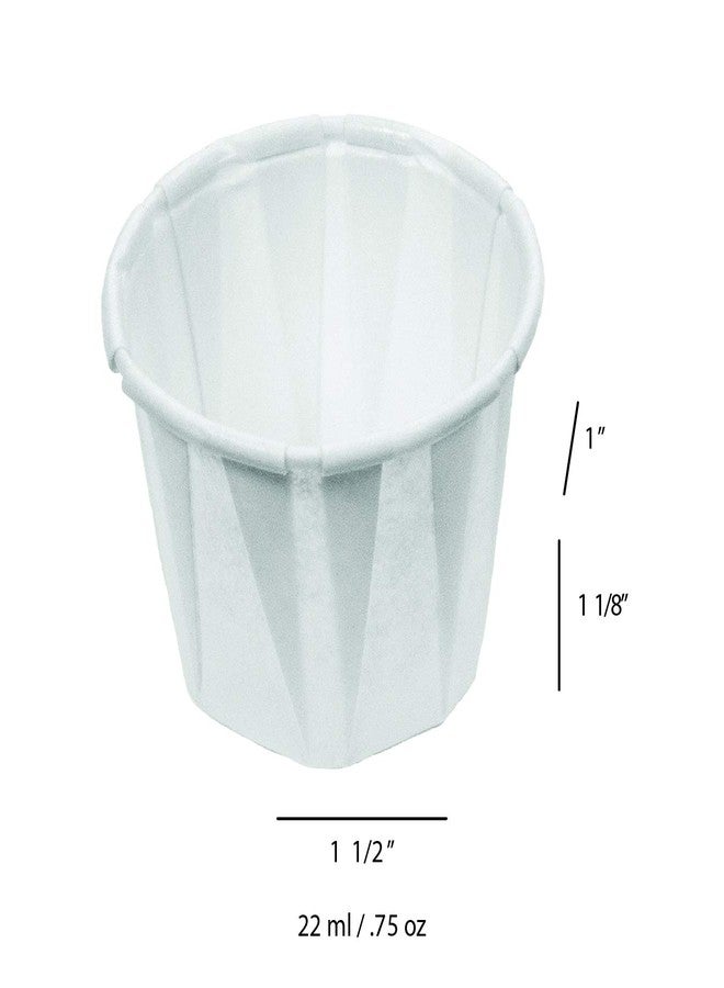 Genpak F075 Squat Paper Portion Cup, .75oz, White, Bag of 250 (Case of 20 Bags) - Image 2